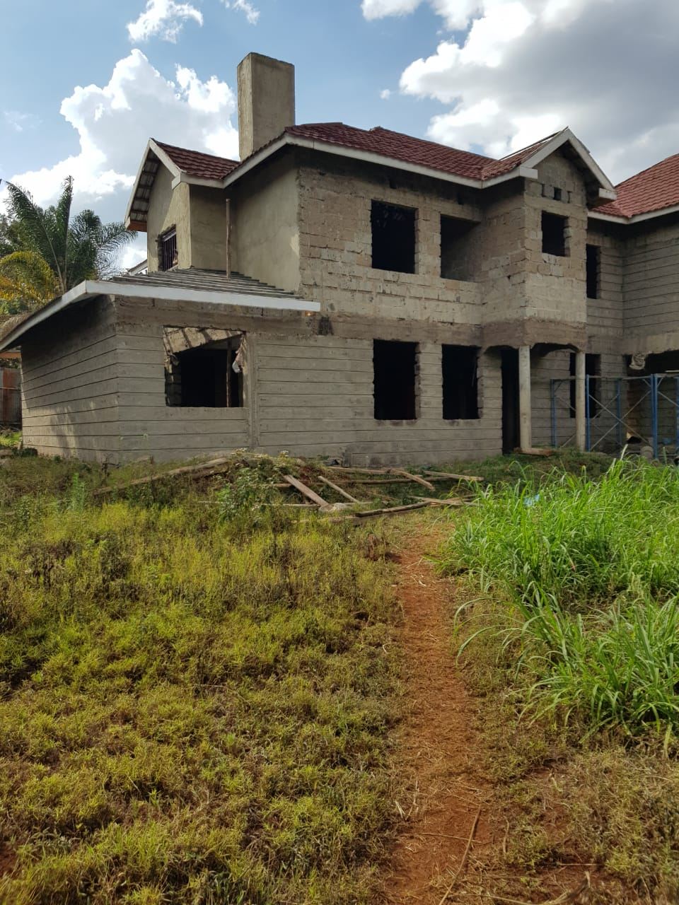 A two-storey home under construction