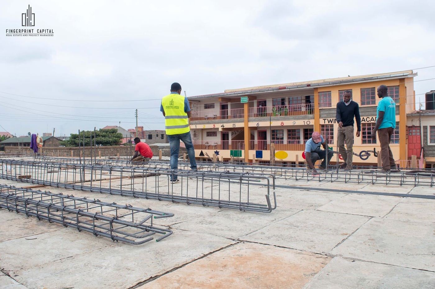 A Fingerprint Builders construction site