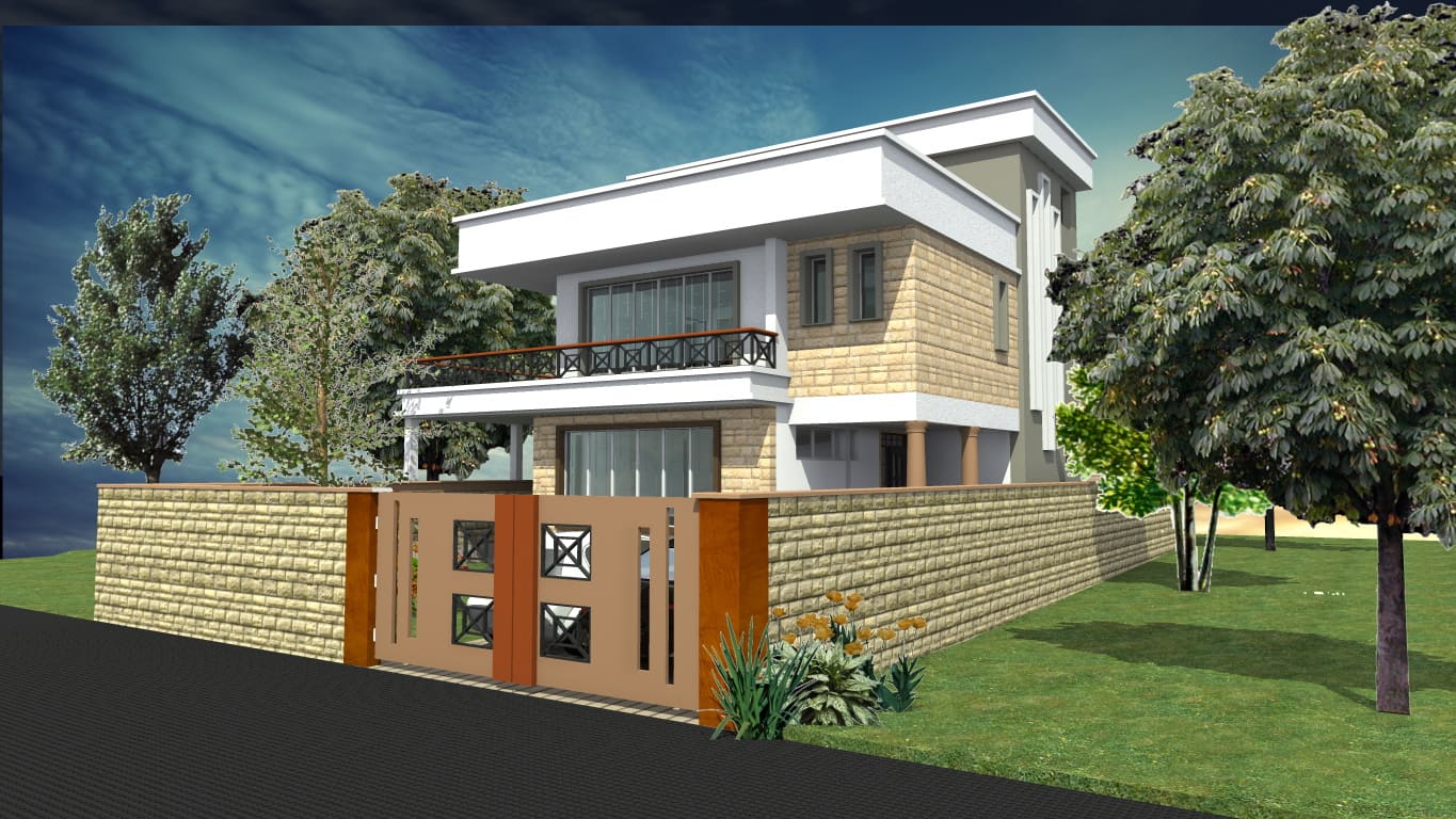 Front view of a renovated building